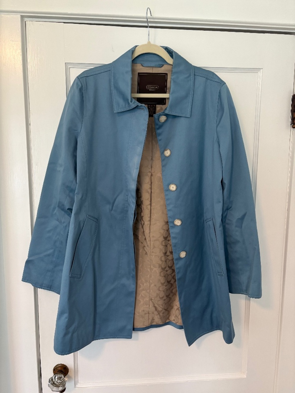 Blue Coach Trench Coat